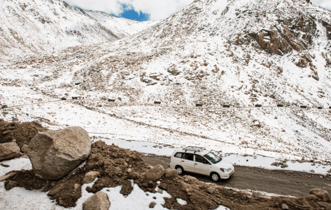 Descending From Changla Pass
