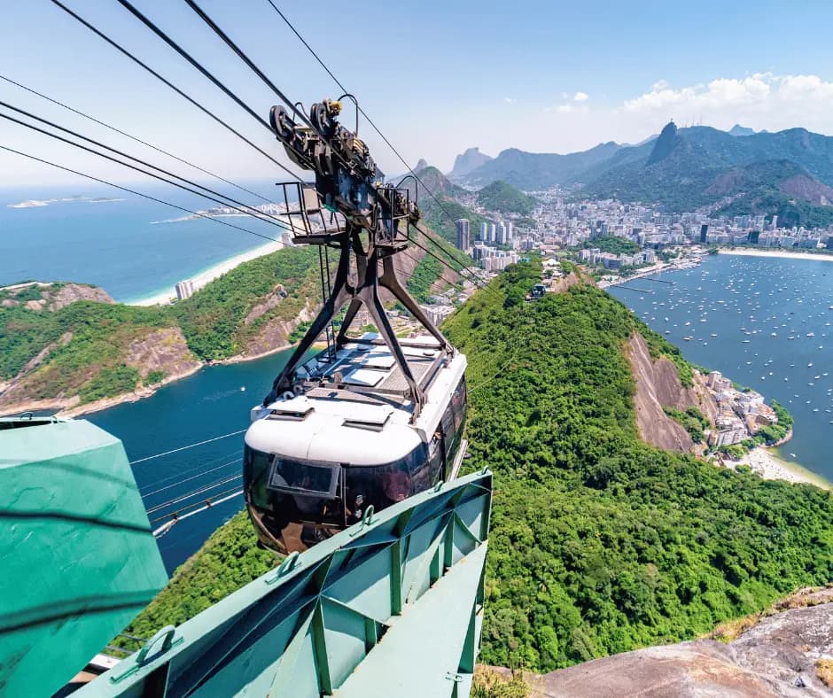 Cable car ride up Sugar Loaf Mountain