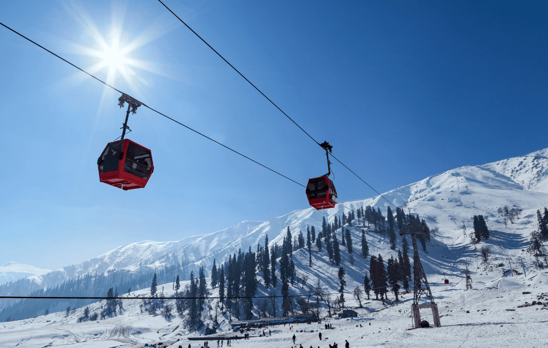 Gondola lift in Gulmarg