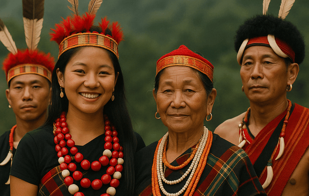 A tribal family in Nagaland